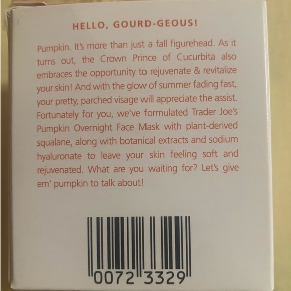 Trader Joe’s pumpkin face moisturizer - Picture 3 of 4
